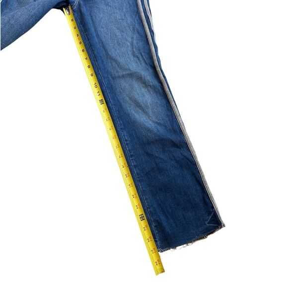 Good‎ American Women’s 4/27 Straight Leg Stripe Ankle Jean Dark Wash Stretchy - Picture 9 of 11